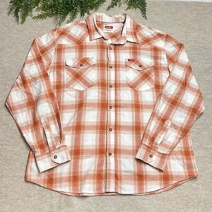 Western Plaid Spring Workwear Utility Men's Button Down Sz XL EUC B3